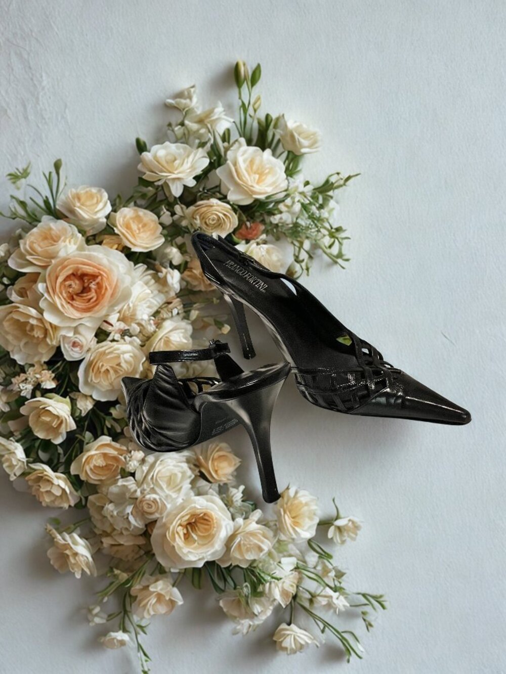 Franco Fortini Black Slingback Pump